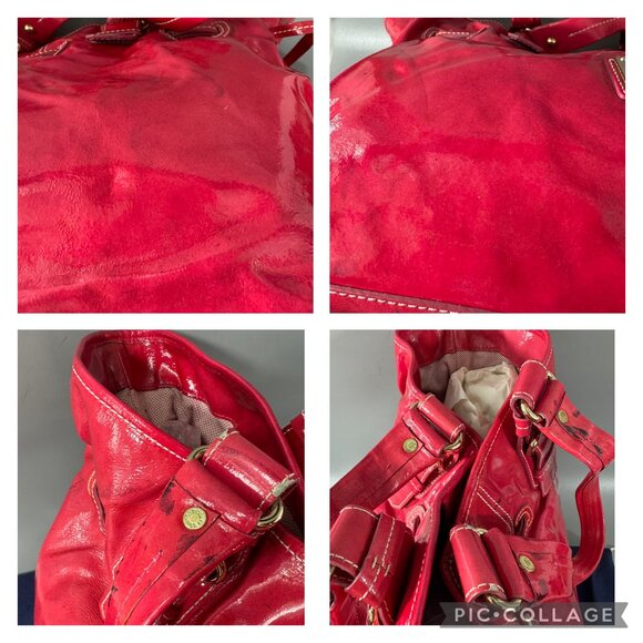 Vintage DOONEY & BOURKE True Red Leather Hand Bag - Picture 6 of 13